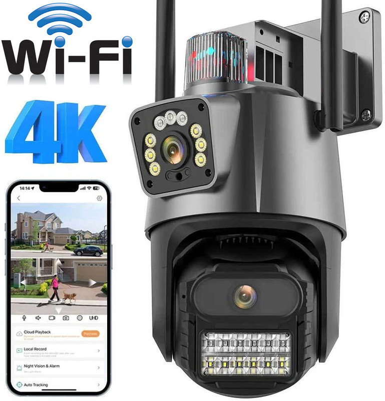 SROPX AI Human Detect CCTV | Night Vision | WiFi | 360° View Dual Lens Security Camera(128 GB, 1 Channel)