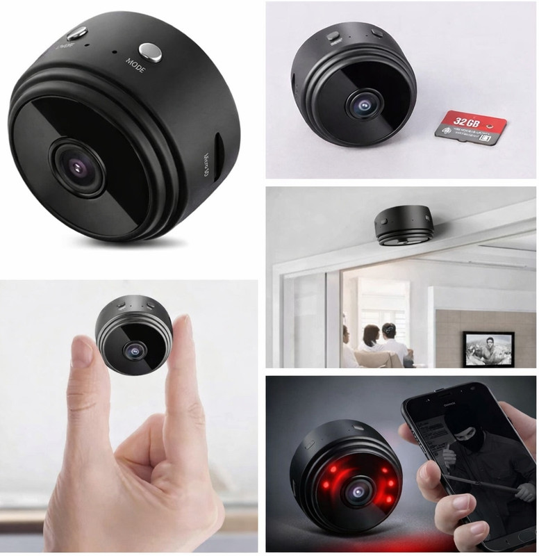 DENVY Indoor Wireless Spy Camera with Magnetic Mount & Motion Detection Spy Camera(1 Channel)