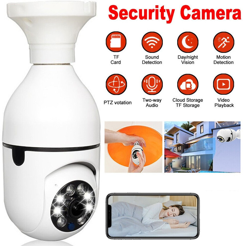 OSHSIZ WiFi Wireless CCTV Camera 1080p Bulb Shape PTZ V380 Pro | CCTV LED Lights Security Camera(64 GB, 1 Channel)