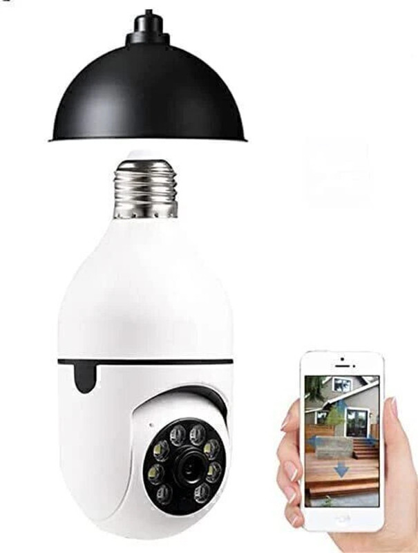 spysight IP Network Night Vision Spy 360 Degree Cctv Camera Wifi Ptz Camera Light Bulb Security Camera(64 GB, 1 Channel)