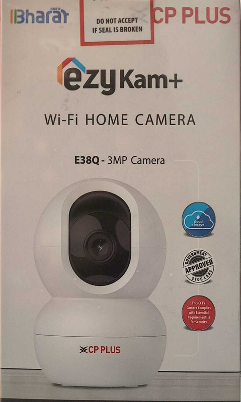CP PLUS CP PLUS E38-Q WIFI 3MP 2K INDOOR SECURITY CCTV WIRELESS CAMERA Security Camera Security Camera(UPTO 256 GB, 1 Channel)