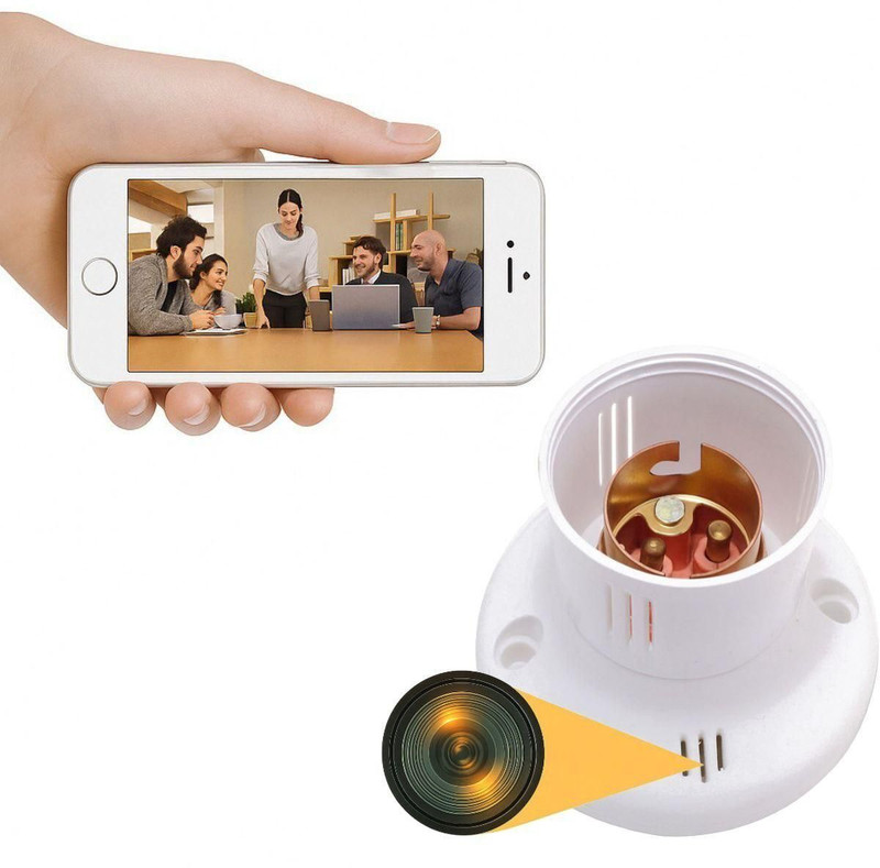 KIFEBITE Smart Hidden Spy WiFi Bulb Holder Camera 1080p Wireless Home & Office Monitoring Spy Camera(1 Channel)