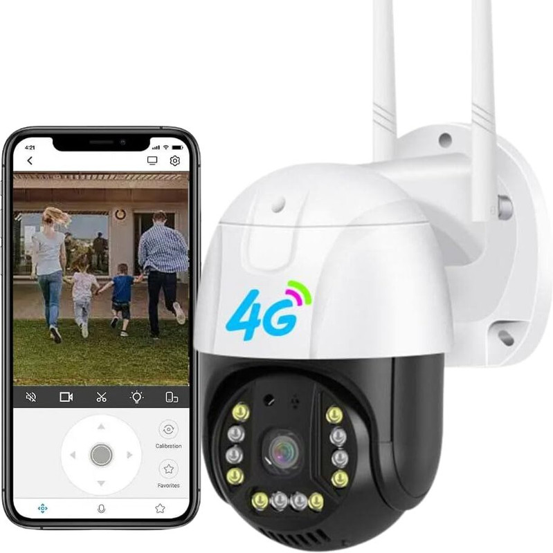 RYTER 2026 4G SIM Based IP ptz WaterProof, 2 Way Talk, Cloud Storage Color Night Vision Instant Camera(White)