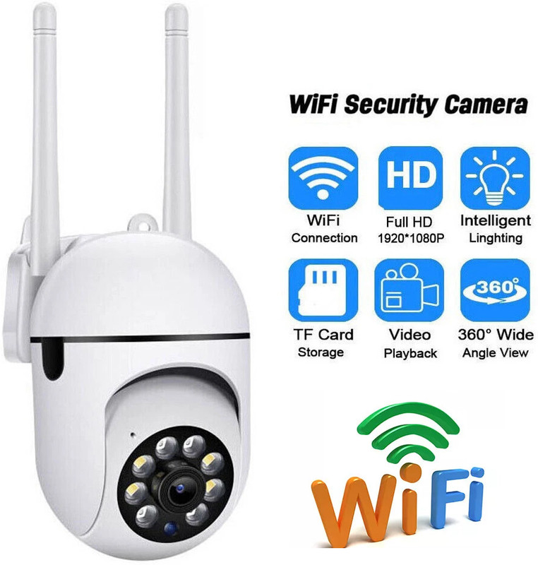 Cxoen Wireless CCTV WiFi Camera HD 1080p Outdoor Security 360° Rotation Night Vision Security Camera(128 GB, 1 Channel)