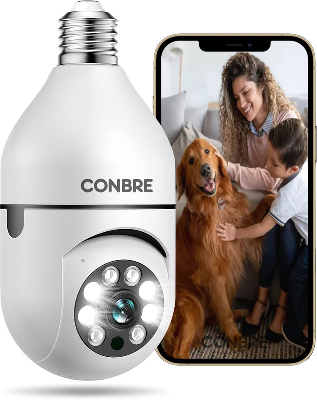 Conbre LightXR 2MP Full HD Wifi Wireless CCTV Security Camera | Colored Night vision | Security Camera(128 GB, 1 Channel)