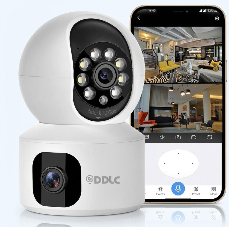 DDLC 5MP Indoor WiFi CCTV Camera | Full HD | Color Night Vision | Motion Detection Security Camera(11 Channel)