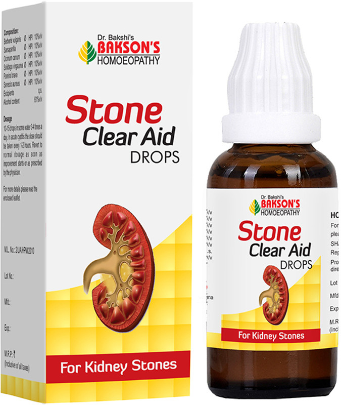 Bakson's Homoeopathy STONE CLEAR AID Drops(30 ml)