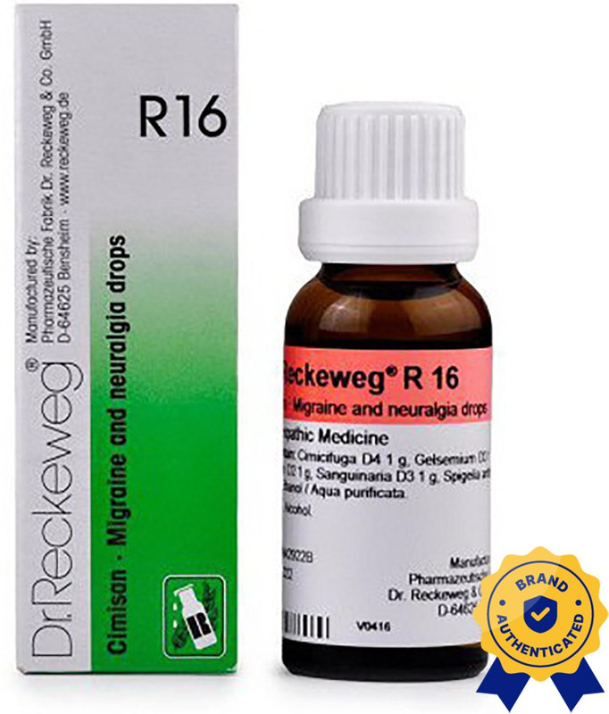 Dr. Reckeweg R16-Migraine & Neuralgia Drops(4 x 22)