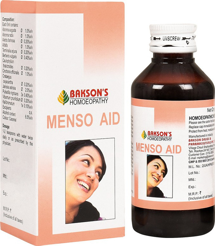 Bakson's Homoeopathy Menso Aid Syrup(450 ml)