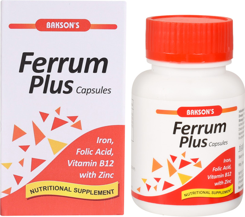Bakson Ferrum Plus Nutritional Supplement Capsules(30 Units)