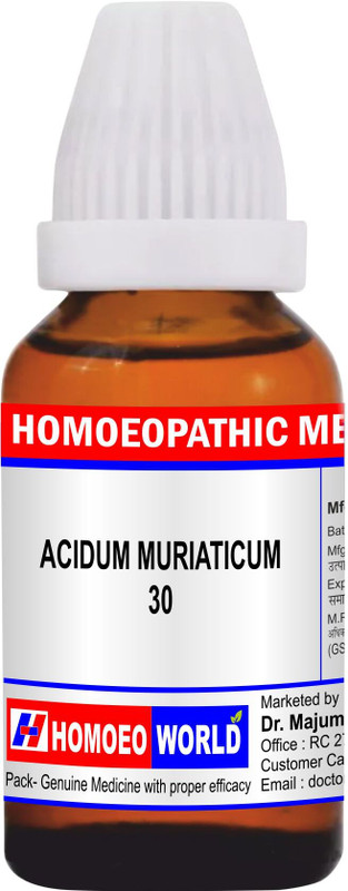 DR. MAJUMDER HOMOEO WORLD ACIDUM MURIATICUM 30 Dilution(30 ml)