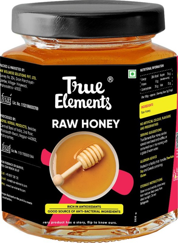 True Elements Raw Honey | Pure, Natural, No added sugar & Preservatives