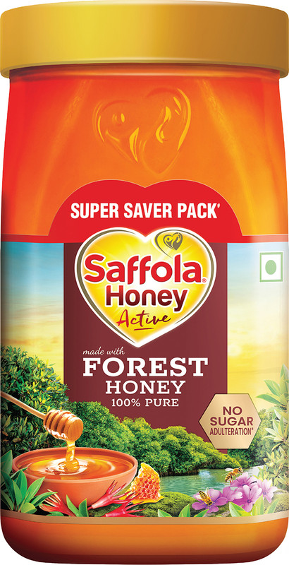 Saffola Honey Active, Made with Sundarban Forest Honey, 100% Pure, No sugar adulteration(1.2 kg)