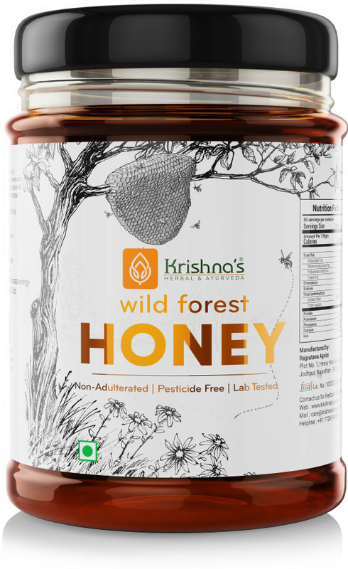 Krishna’s Herbal & Ayurveda Wild Forest Honey | No Additives Or Preservatives | Non Adulterated