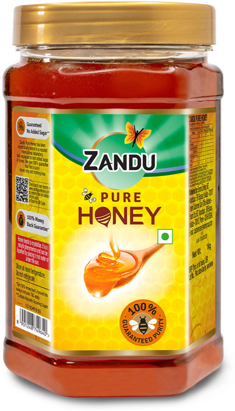 ZANDU Pure Honey, 100% Purity, No Added Sugar(1 kg)