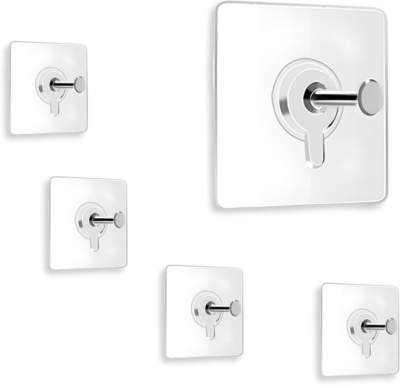 RAMOSRIC Strong Adhesive waterproof Photo Frame Wall Hooks Sticky Hanger Holder for Home Hook 10(Pack of 10)