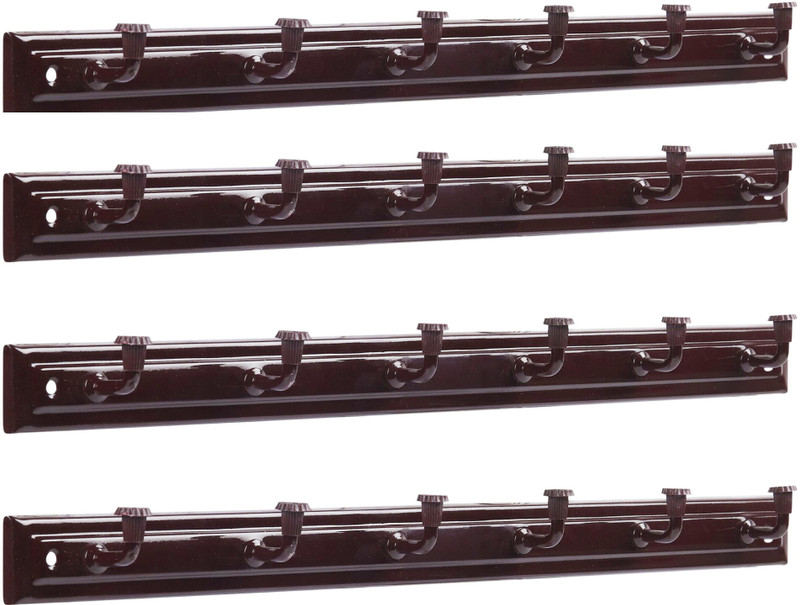 manvi Manvi 6 Pin Cloth Hanger Wall Door Hooks For Hanging keys, Clothes, towel Hook Rail 6(Pack of 4)