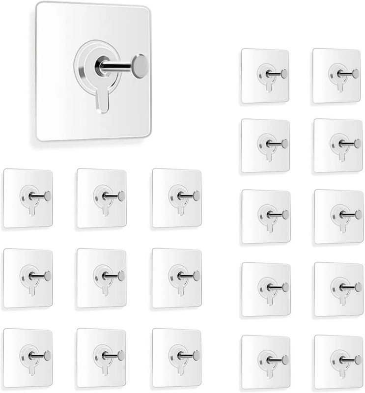 REDCARP 20 pcs adhesive 6mm nail wall hook for hanging photo frame, wall clock, Hook 20(Pack of 20)