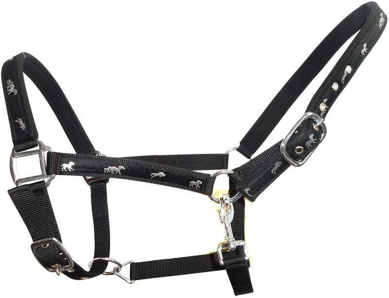 Horse Halter Halter Horse Bridle(For  Horse Nylon Padded Halter with Adjustable Throat Snap and Chin)
