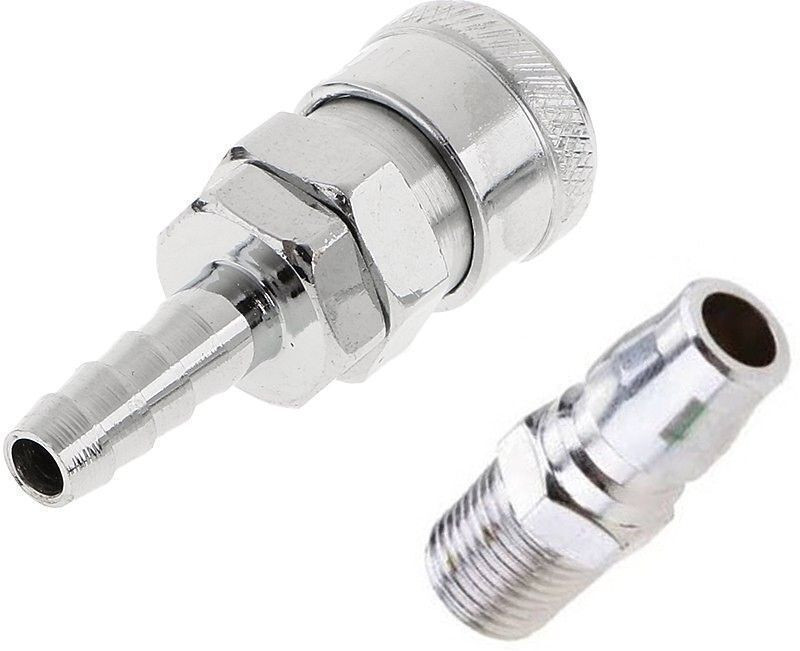 HOSEMART Pneumatic Quick Coupler PM20 + SH20 1/4 BSP QRC Quick Fittings (Male x Female) Hose Connector