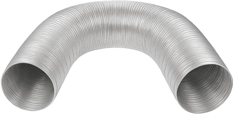 AMPEREUS Chimney Pipe 5-Inch 10 Ft |Kitchen Chimney Exhaust Duct Aluminium Pipe Wall and Ceiling Mounted Silver 1000 CMH Chimney