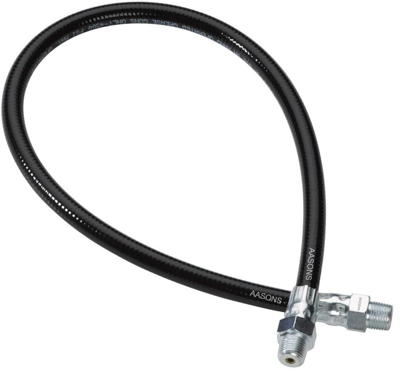 AASONS Grease Gun Hose With Zinc Plated Steel End Connection AASONS 24"Highly Flexible 4500 PSI Zinc Plated Grease Gun Hose Hose Pipe(24 m)