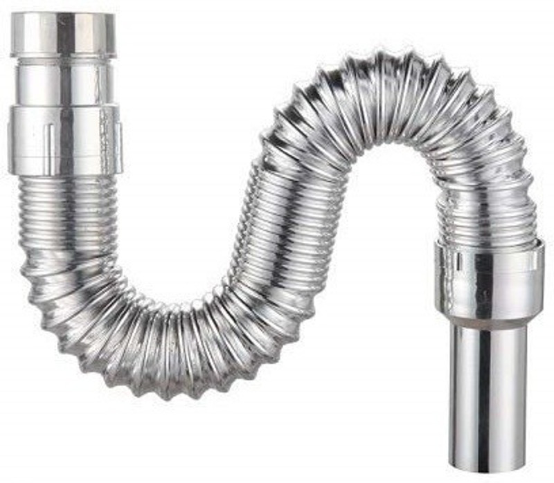 Sellzy CRM-P008 Chrome Flexible PVC CP Hose Pipe for Bathroom Wash Basin Kitchen Sink Hose Pipe(100 cm)