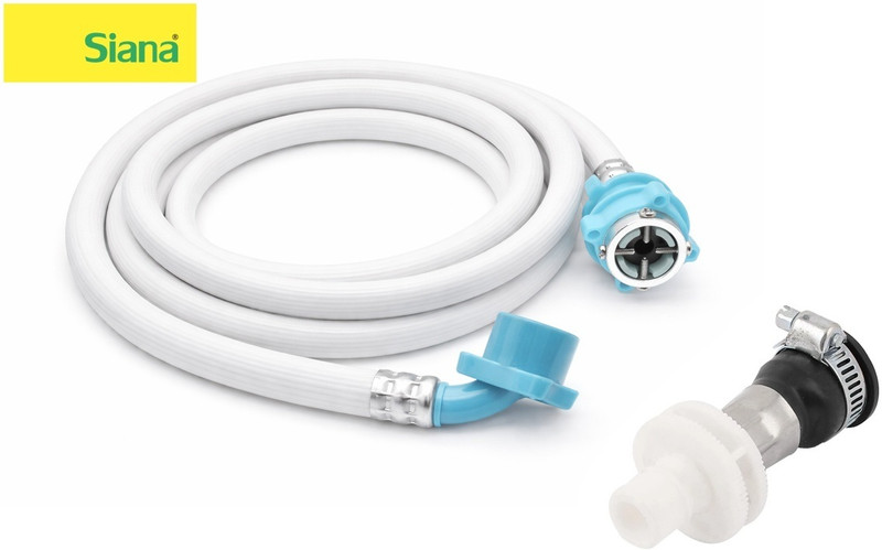 Siana 2 Meter Fully Automatic Inlet Hose With Faucet Water Tap Adaptor/Connector Washing Machine Inlet Hose Hose Pipe(2 m)