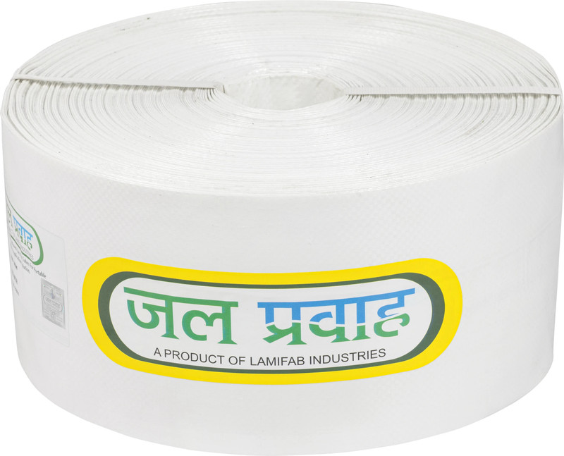 Jal Pravah HDPE lapeta pipe 4 inch 100 meter 0.32 mm Thick | UV Resistant, Leak-Proof, Ideal for Irrigation & Drainage Hose Pipe(100 m)