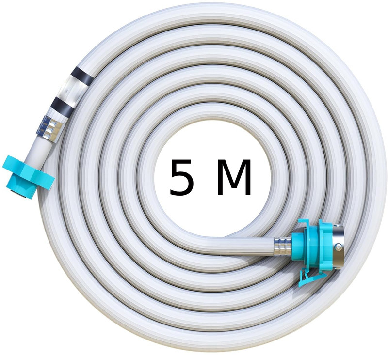 Primehomeenterprises 5 Meter White Fully Automatic Inlet Hose Pipe Hose Pipe(5 m)