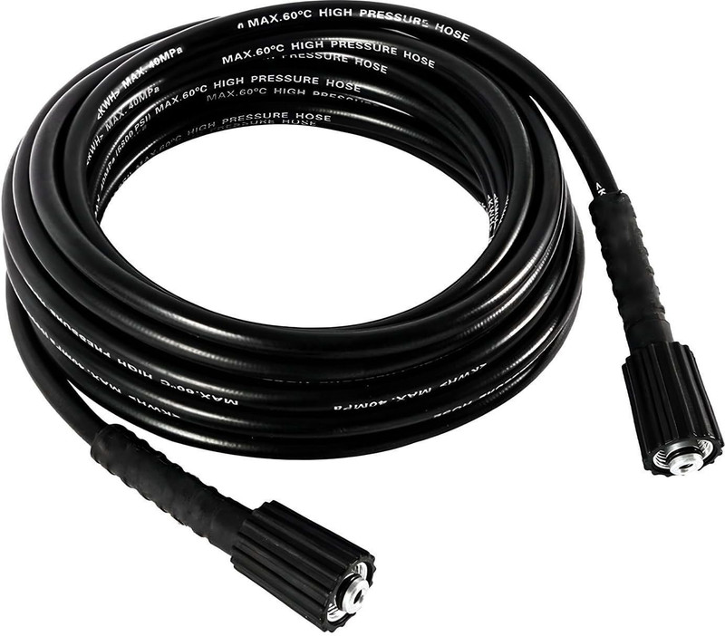 HPD Pressure Washer Hose Pipe For High Pressure Heavy Duty Black Molded Steel Pipe Suitable for Multiple Brands | Car Washer Pipe | Steel Braided Hose Pipe(20 m)