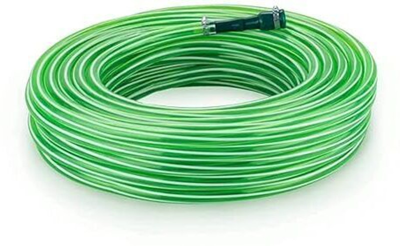 RAMANAR 3/4inch (20mm) zebra pipe 10mtr(33feet) flexible comes with adopter and clip car wash bike wash indoor outdoor use Hose Pipe(10 m)
