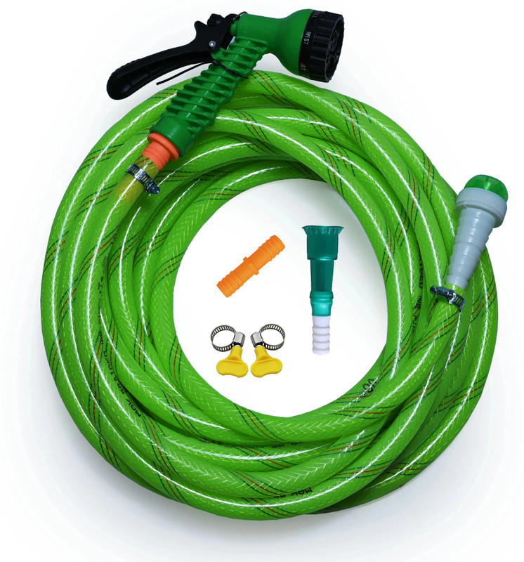 MAK 10 Meter 1/2 inch Super Braided Hose Pipe With Accessories Hose Pipe(1000 cm)