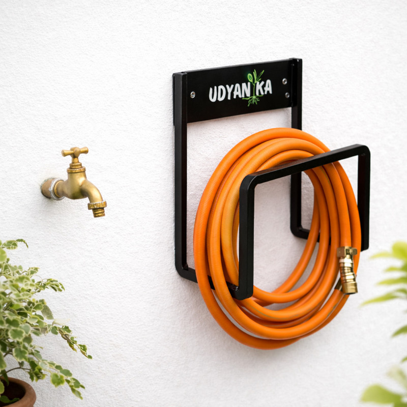 Udyanika Hose Pipe Holder Wall Mount | Heavy Duty Water Pipe Stand | Rust Proof Garden Hose Stand