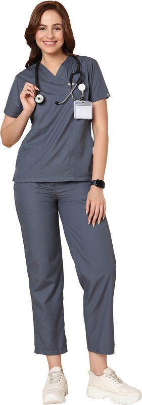 KNYA New gen Pant, Shirt Hospital Scrub(Heather Grey XXL)