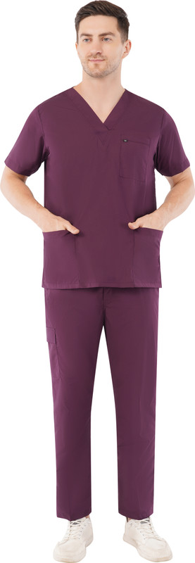 PRAGATI TRENDS Unisex Doctors Scrub Suit Purple 38/M Gown Hospital Scrub(Purple M)