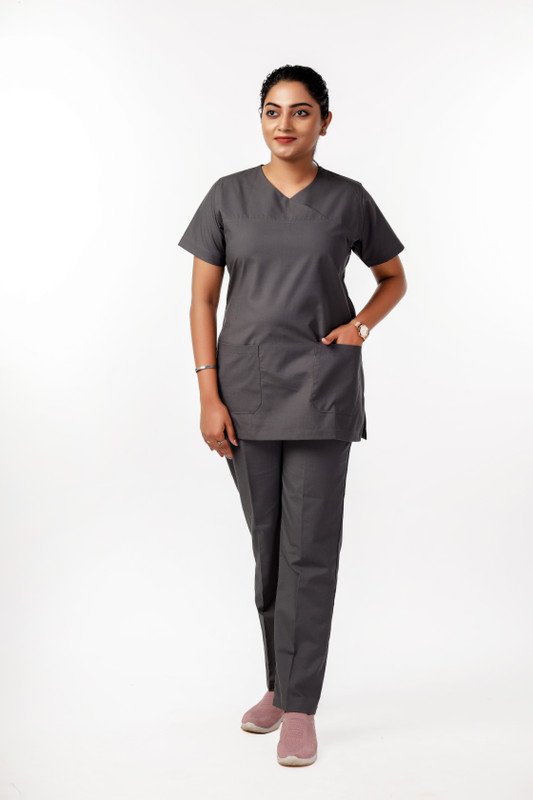 Panuniforms Grey 05 Shirt, Pant Hospital Scrub(grey, Ash XL)