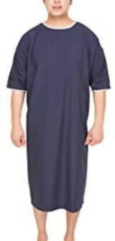 SR Textile Blue patients dress unisex Gown Hospital Scrub(Blue XL)