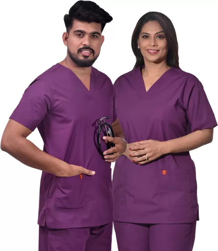 SEEMESH UNISEX HOSPITAL SCRUB SUIT SET (KURTA & PAYZAMA) SEA GREEN XS Shirt, Pant Hospital Scrub(SEA GREEN XS)