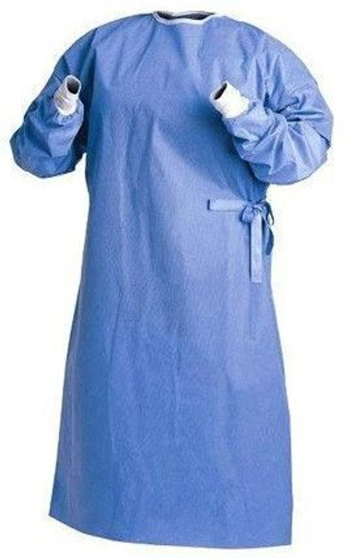 RSDWAG Disposable Surgical Reinforced Gown (Medium) Gown (Pack Of 5 ) Gown Hospital Scrub(Blue XXXL)