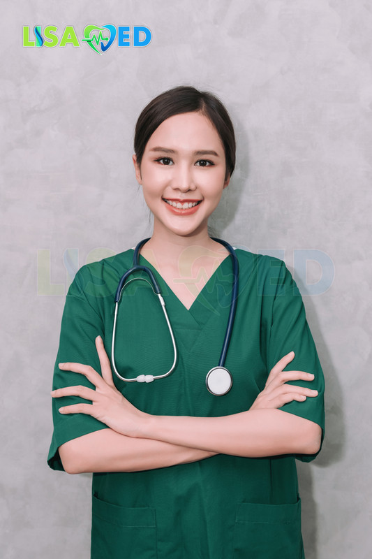 LISAMED Unisex Scrub Suit-Ideal for Doctors,Nurses,Dentists and Healthcare Professionals Shirt, Pant Hospital Scrub(Dark Green XL)