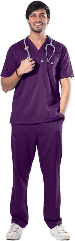Ratila enterpriuses Medical Scrub Suit Set Medical Scrub – Doctors & Nurse Scrub Suit/ OT Dress Shirt, Pant Hospital Scrub(wine M)