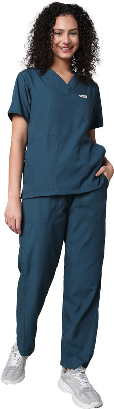 KNYA Scrub Suit | Women | Pant, Shirt Hospital Scrub(Forest green XS)