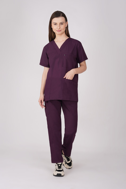 PRAGATI TRENDS Women Scrub Suit-Ideal for Doctors,Nurses,Dentists&Healthcare Professionals HG/L Gown Hospital Scrub(HUNTER GREEN L)