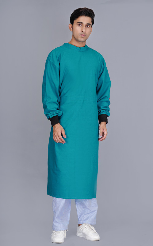 SMC O.T.GOWN PLAIN Gown Hospital Scrub(GREEN Free)