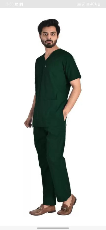 Valventhaven half sleeves scrubs suit Gown Hospital Scrub(Green M)