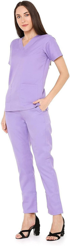 Liba creations Gilrs Scrub suit_Navy Blue_XXL Shirt, Pant Hospital Scrub(Navy Blue XXL)