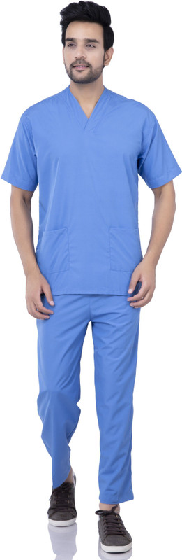 Badoli Collection HTT526 Shirt, Pant Hospital Scrub(Ocean Blue S)