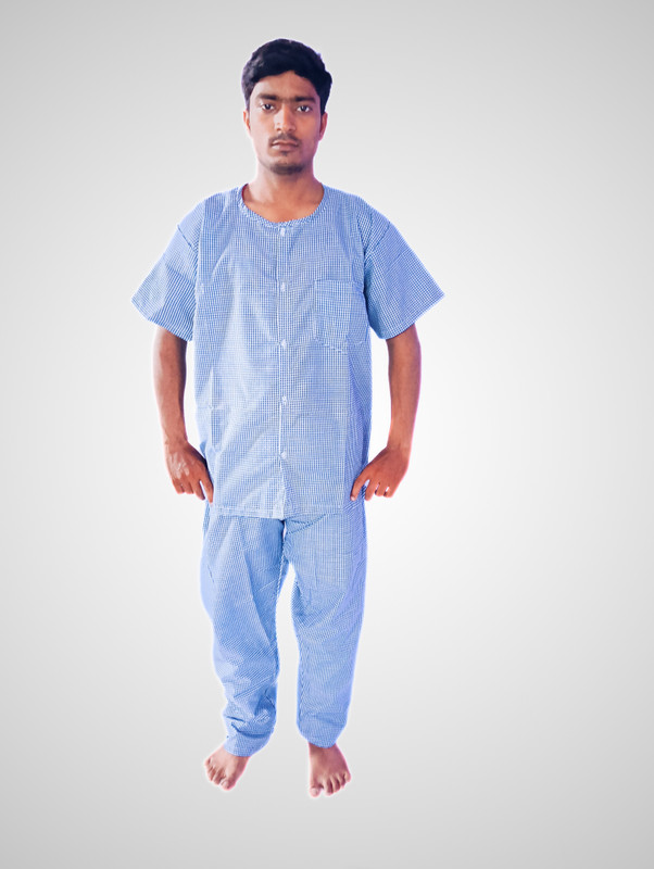 UDTREAD PTDRML001 Pant, Shirt Hospital Scrub(BLUE CHECK Free)