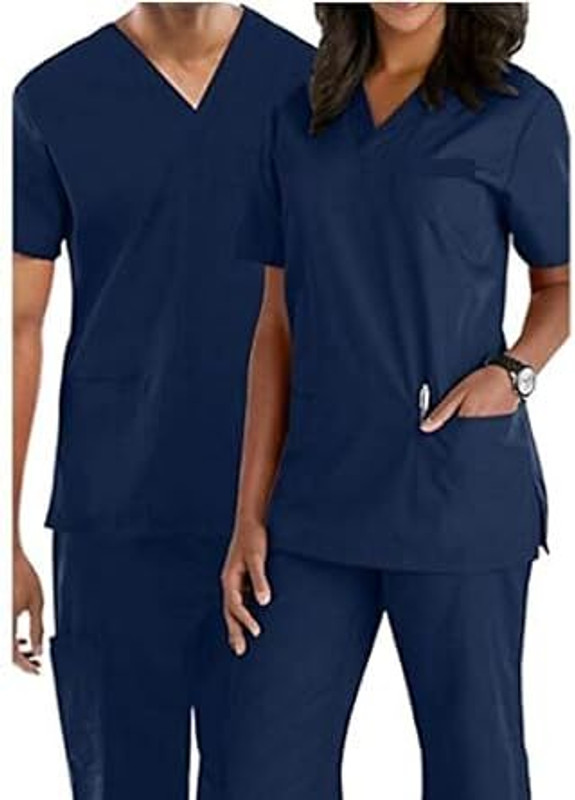 jahnavi enterprises Medical Scrubs for doctors women men OT dress for doctors Scrub Suit for nurses Shirt, Pant Hospital Scrub(navy blue M)